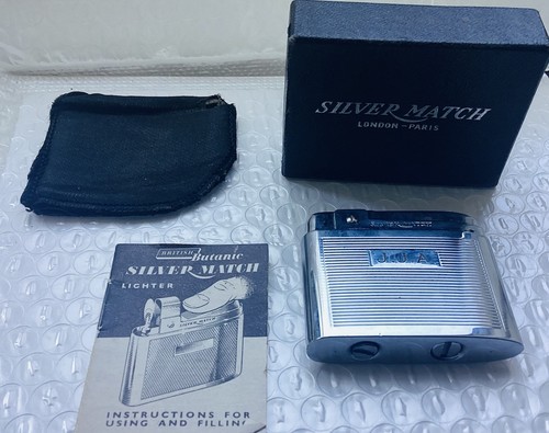 Vintage silver match gas - silver,