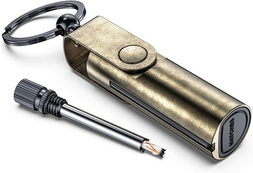 Permanent match lighter with - match,