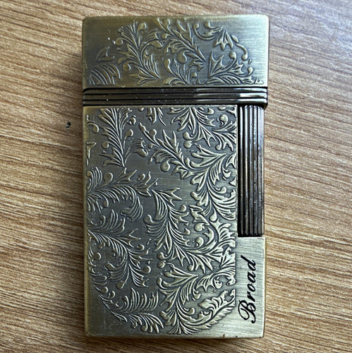 Broad engraved metal flip - metal, flip-top