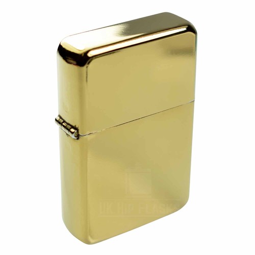 Gold petrol lighter - gold,